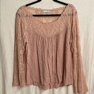 Muave floral lace top